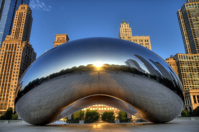The Cloud Gate (Or &Quot;Bean&Quot;) In Millennial Park, Chicago, Manaboutworld Gay Travel Magazine The Cloud Gate (or "Bean") in Millennial Park, Chicago, ManAboutWorld gay travel magazine
