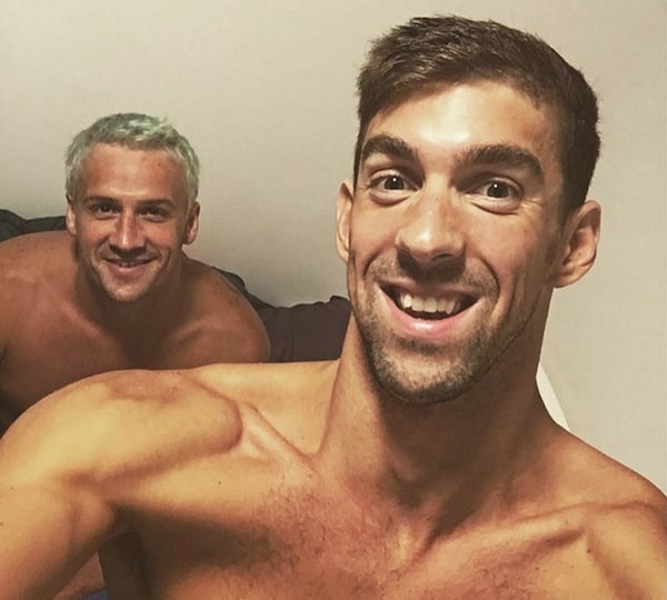 Michael Phelps pees