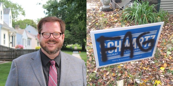 Out Iowa Candidate'S Home Hit With 'Fag' Graffiti, Anti-Gay Bible Verses 1 Chris Schwartz