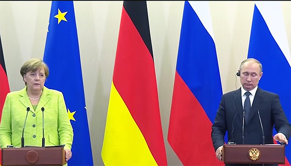 Merkel Putin presser