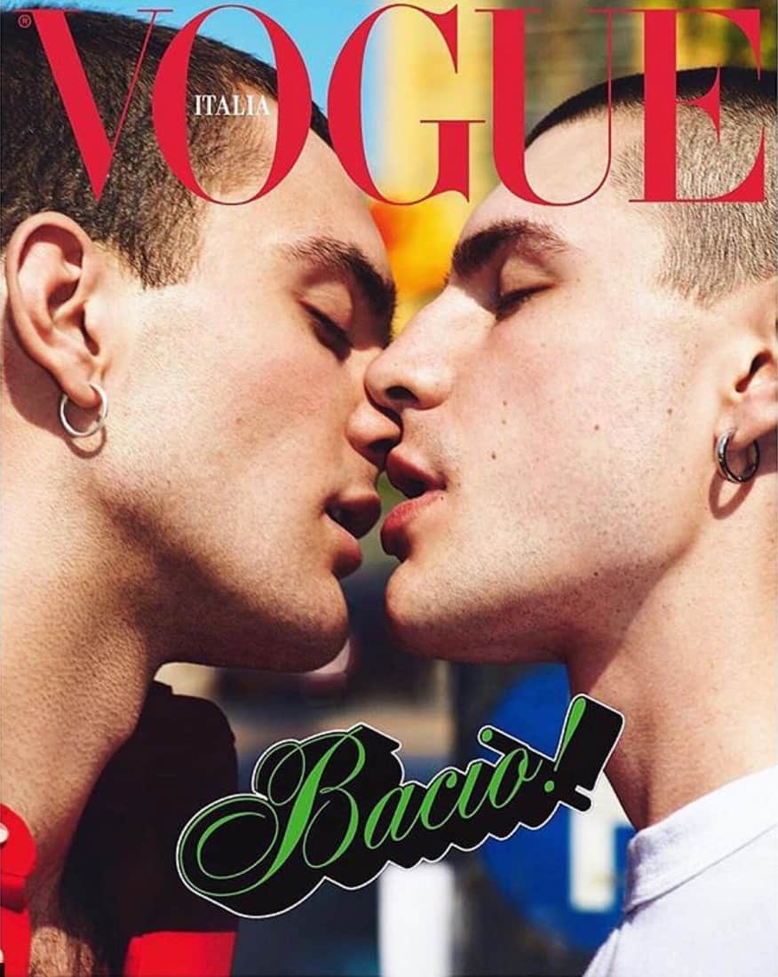 gay kiss vogue italia