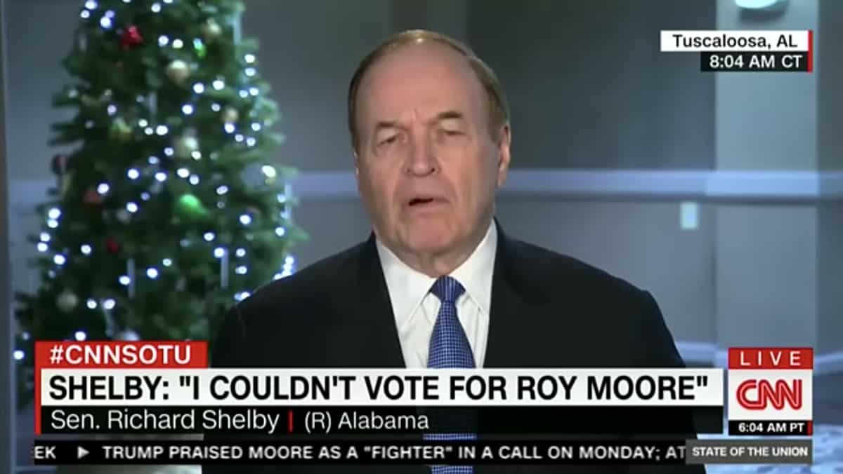 Richard Shelby child molester Roy Moore