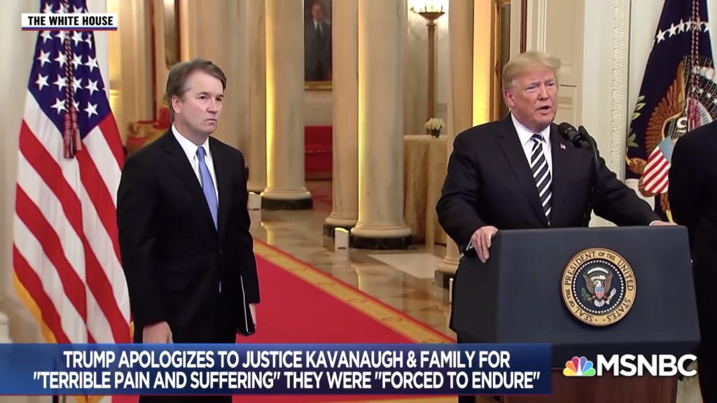 Brett Kavanaugh Echoes Trump In Worrisome Pre-Election Opinion On Mail-In Voting 1 swearing in kavanaugh