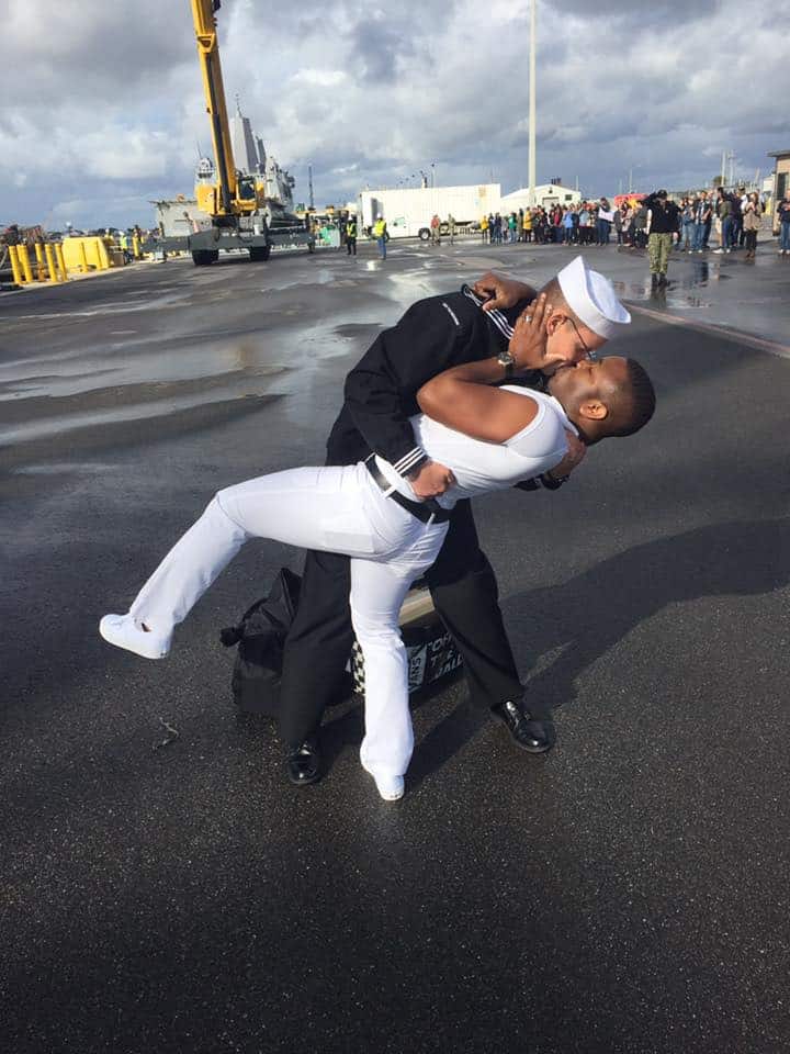 Gay Sailor'S Homecoming Kiss Prompts Wrath From Local News Viewers, Jubilation From Social Media: Watch 1 gay sailor