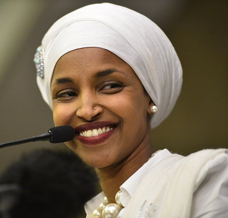 President Trump Tells Ilhan Omar She Should Quit Over Anti-Semitic Remarks 1 800px Ilhan Omar 2017 cropped