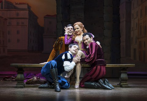 0236r Will Burton Rick Faugno Stephanie Styles and Corbin Bleu in KISS ME KATE Photo by Joan Marcus 2019