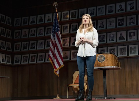 ‘What The Constitution Means To Me’ Is The First Must-See Show Of The Year: Review 3 Heidi Schreck in WHAT THE CONSTITUTION MEANS TO ME at Broadways Helen Hayes Theater. Photo by Joan Marcus 5