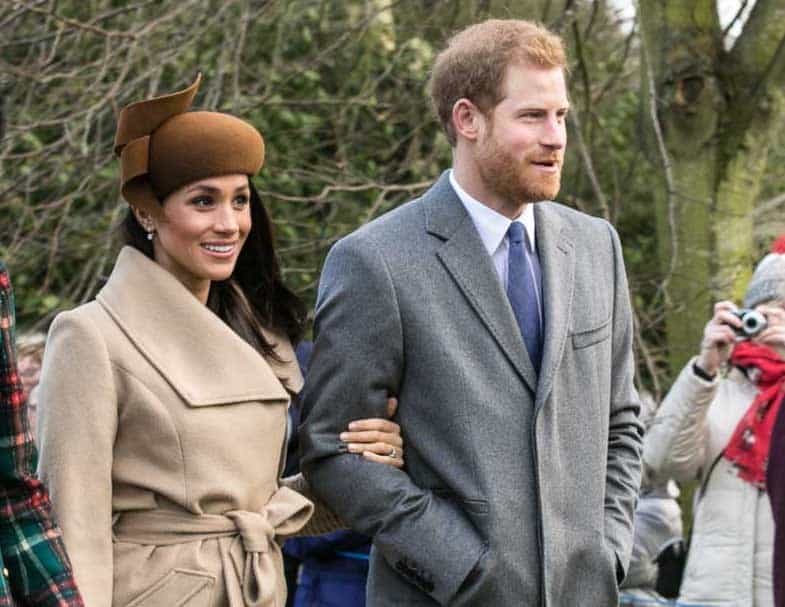 Prince Harry and Meghan Markle on Christmas Day 2017