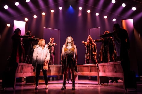 ‘Jagged Little Pill’ Is A Raw And Explosive Portrait Of Suburbia On The Brink: Review 3 11 0414 Elizabeth Stanley Kathryn Gallagher front Company of Jagged Little Pill