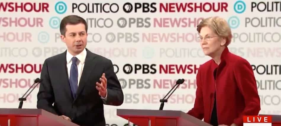 Napa 'Wine Cave' Owners Fact Check Elizabeth Warren, Defend Buttigieg Fundraiser 1 buttigieg warren 1