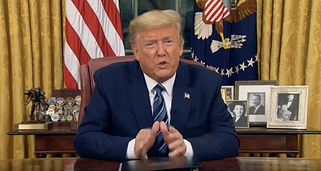 Trump Forces 1,000 West Point Cadets To Return To New York So He Can Deliver Commencement Address 1 trump coronavirus oval office