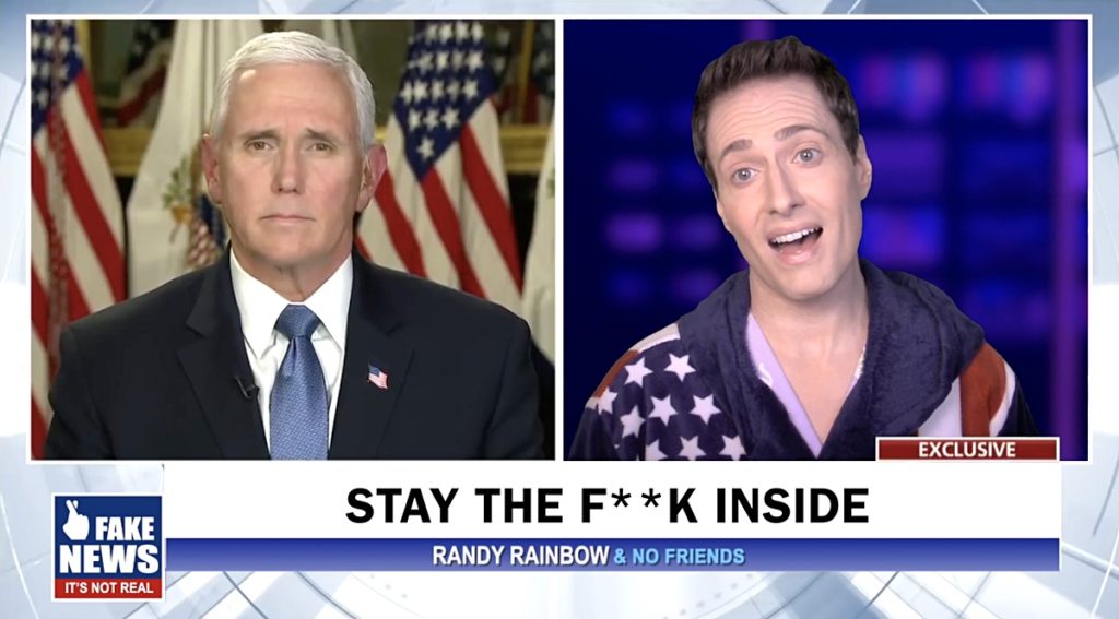 Randy Rainbow Puts In A Herculean Effort To 'Social Distance' During The Covid-19 Crisis: Watch 1 social distance randy rainbow