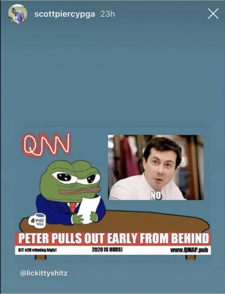 Pga Golfer Scott Piercy Posts Homophobic Meme About Pete Buttigieg, Reveals He'S A Qanon Follower 2 Scott Piercy