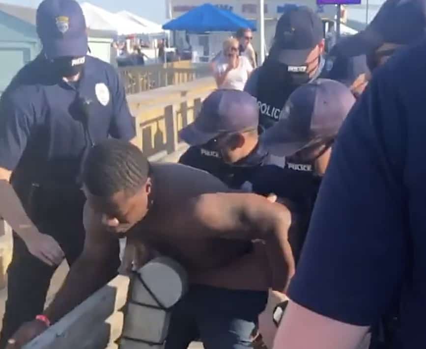 Five Officers Wrestle Black Man To The Ground At Nj Beach, Allegedly Over Open Beer: Watch 1 point pleasant beach