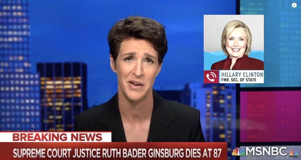 'Devastated' Hillary Clinton To Rachel Maddow On Rbg: 'Let'S Not Give An Inch' In Fight Against Mitch Mcconnell'S Hypocrisy: Watch 1 Hillary Clinton RBG