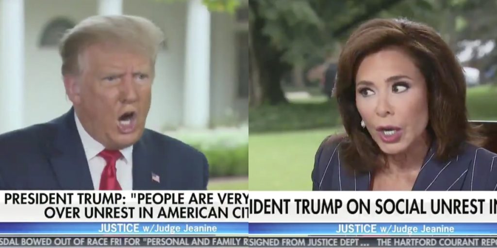 Trump Refers To Feds Killing Purported Antifa Sympathizer As 'Retribution' In Bonkers Judge Jeanine Interview: Watch 1 trump pirro