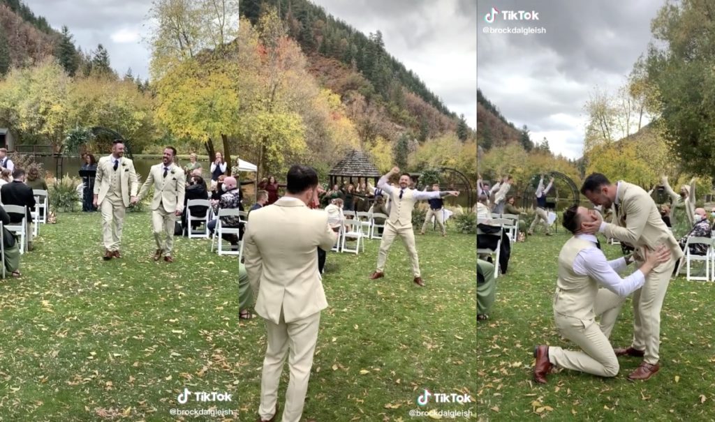 Gay Man Gives His Husband 'Stupid Love' With A Surprise Gaga Wedding Flash Mob: Watch 1 Stupid Love wedding flash mob