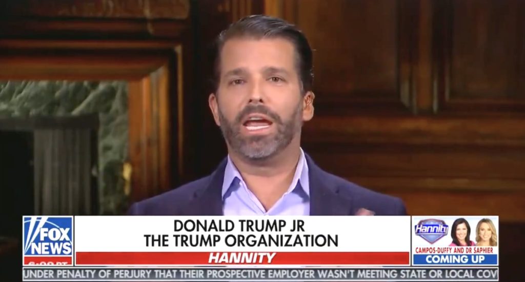 Donald Trump Jr Praises His Father For Demonstrating You Don'T Have To 'Lose Gracefully' — Watch 1 trumpjr