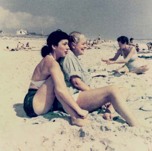 3 Patricia Fitzgerald and Kay Guinness on Cherry Grove Beach 1952 CGAC