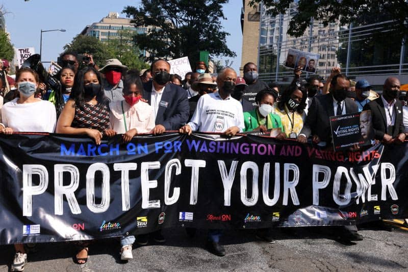 Thousands March In Washington, U.s. Cities For Voting Rights 1 voting rights march