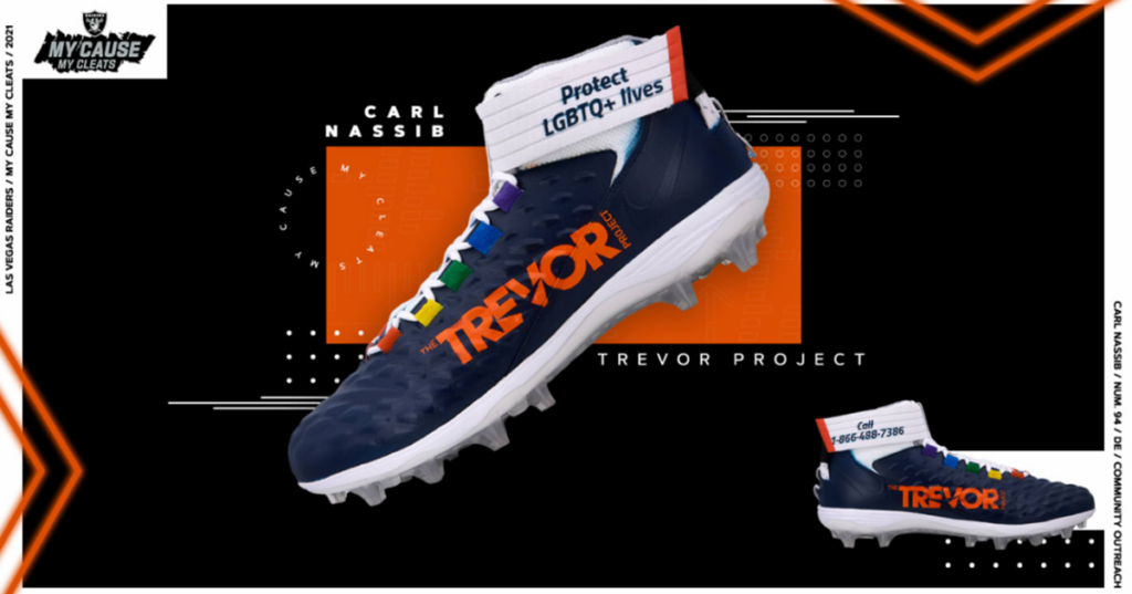 Carl Nassib Designs Custom Lgbtq Cleats For Nfl Charity Program; First Time Multiple Players Honor Lgbtq Orgs 1 Carl Nassib